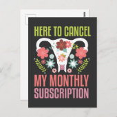 Uterus Removal Chirurgie ondersteuning Hysterectom Briefkaart (Voorkant / Achterkant)