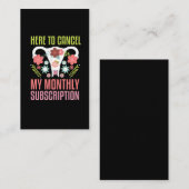 Uterus Removal Chirurgie ondersteuning Hysterectom Visitekaartje (Voorkant / Achterkant)