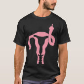 Uterus Show Midden-Vingerfeministisch feminisme Gi T-shirt (Voorkant)
