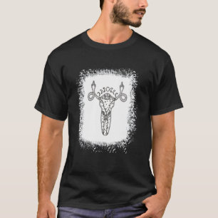 Uterus Shows Midden-Vinger Feminist Pro Choice Wom T-shirt