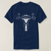 Uterus Shows Midden-Vinger Feminist Pro Choice Wom T-shirt (Design voorkant)