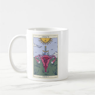 Uterus Strength Tarot Kaart Design Koffiemok