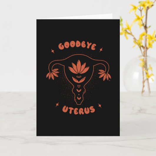 Uterus tot ziens kaart (Gele Bloem)