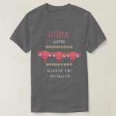 Uterus United Against Patriarchy Feminist Femi T-shirt (Design voorkant)