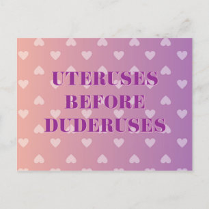 Uteruses Heart Ombre Briefkaart
