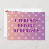 Uteruses Heart Ombre Briefkaart (Voorkant / Achterkant)