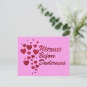 Uteruses voor Duderuses Galentne's Day Briefkaart (Staand voorkant)