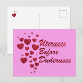 Uteruses voor Duderuses Galentne's Day Briefkaart (Voorkant / Achterkant)