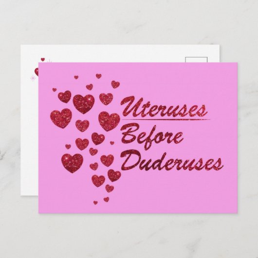 Uteruses voor Duderuses Galentne's Day Briefkaart (Voorkant / Achterkant)