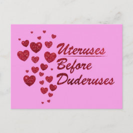Uteruses voor Duderuses Galentne's Day Briefkaart