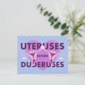 Uterussen voor hergebruik Galentine's Day Briefkaa Briefkaart (Staand voorkant)