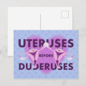 Uterussen voor hergebruik Galentine's Day Briefkaa Briefkaart (Voorkant / Achterkant)
