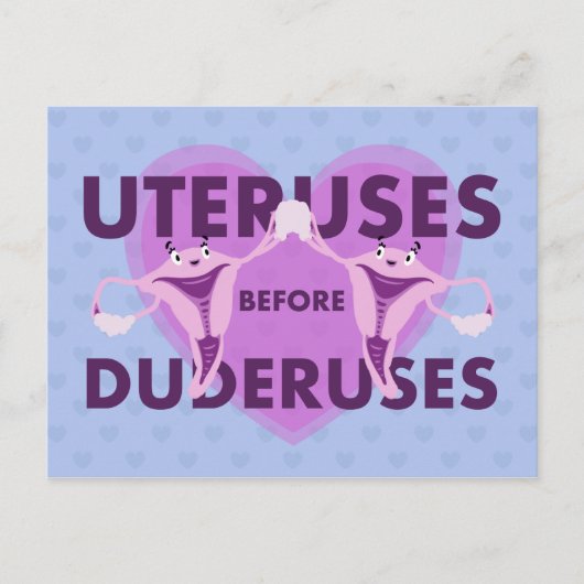 Uterussen voor hergebruik Galentine's Day Briefkaa Briefkaart (Voorkant)