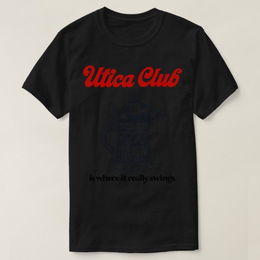 Utica Club Swings Bier Retro Defunct Breweriana T-shirt (Design voorkant)