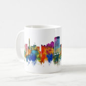 Utica New York Skyline Koffiemok (Voorkant links)