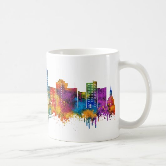 Utica New York Skyline Koffiemok (Rechts)
