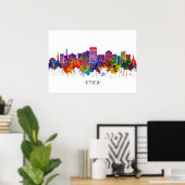 Utica New York Skyline Poster (Thuiskantoor)