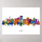 Utica New York Skyline Poster (Voorkant)