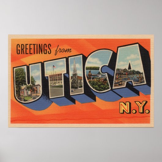 Utica, New YorkLarge Letter ScenesUtica, NY Poster (Voorkant)