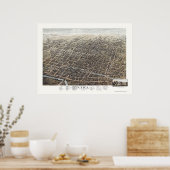 Utica, NY Panoramic Map - 1873 Poster (Keuken)