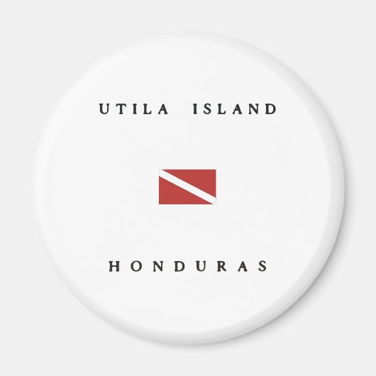 Utila Island Honduras Duikvlag Magneet (Voorkant)