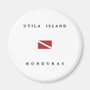 Utila Island Honduras Scuba Dive Flag Magneet