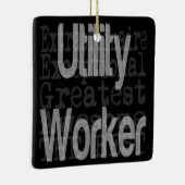 Utility Worker Extraordinaire Keramisch Ornament (Rechts)