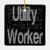 Utility Worker Extraordinaire Keramisch Ornament (Achterkant)