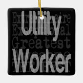 Utility Worker Extraordinaire Keramisch Ornament (Voorkant)