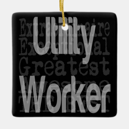 Utility Worker Extraordinaire Keramisch Ornament (Voorkant)