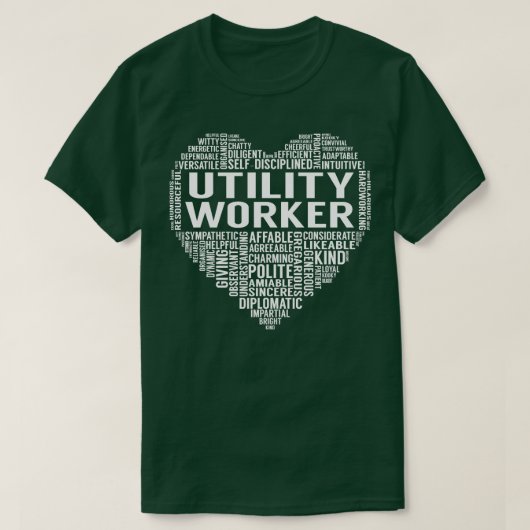 Utility Worker Hart T-shirt (Design voorkant)