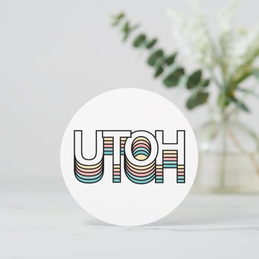 UTOH Pastel Retro Esthetische Moderne Stemmingstyp Kaart (Staand voorkant)