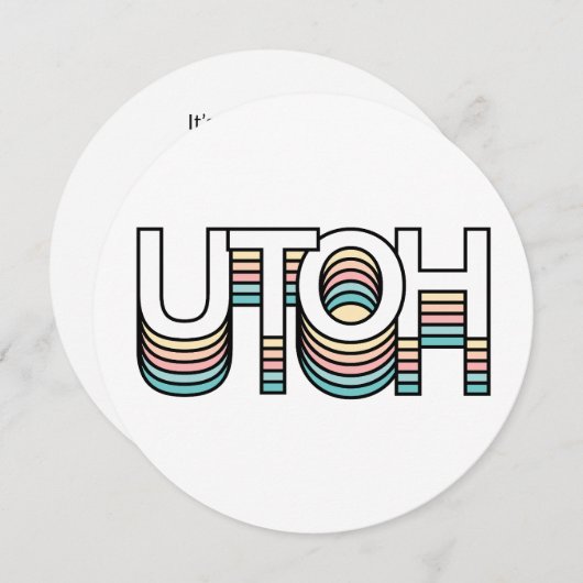 UTOH Pastel Retro Esthetische Moderne Stemmingstyp Kaart (Voorkant / Achterkant)