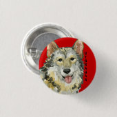 Utonagan-kleurenblok Ronde Button 3,2 Cm (Voorkant /achterkant)
