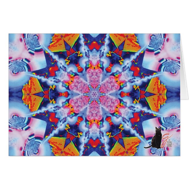 Utopia Kaleidoscope Wenskaart (Voorkant Horizontaal)