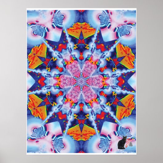 Utopia Kinestische Collage Kaleidoscoop Poster (Voorkant)