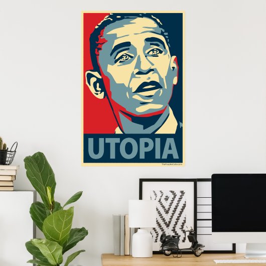 Utopia - Obama parody poster (Thuiskantoor)