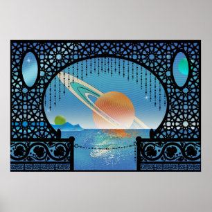 Utopia Plenisha Bungalow ~ Interplanetair reizen Poster
