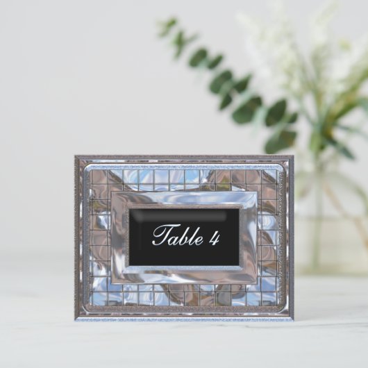 Utopia Table Number Card Briefkaart (Staand voorkant)