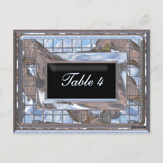 Utopia Table Number Card Briefkaart (Achterkant)