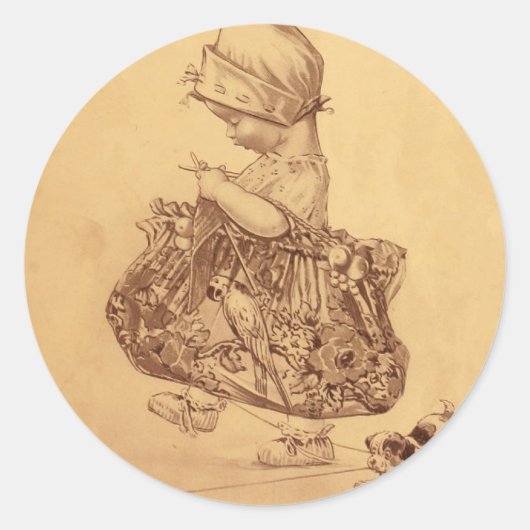 Utopia Yarn Ronde Sticker (Voorkant)