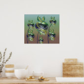 Utopian Alien Flowers Poster (Keuken)