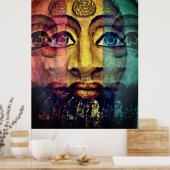 Utopian Psychedelic Egyptian Portrait Poster (Keuken)
