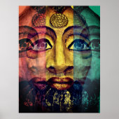 Utopian Psychedelic Egyptian Portrait Poster (Voorkant)