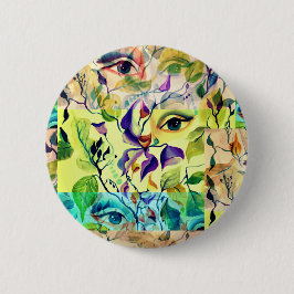 Utopian Psychedelic Surreal Eyes Design Ronde Button 5,7 Cm