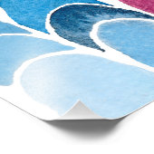 Utopia's Rainbow Waterverf Color Chart Pattern Foto Afdruk (Hoek)