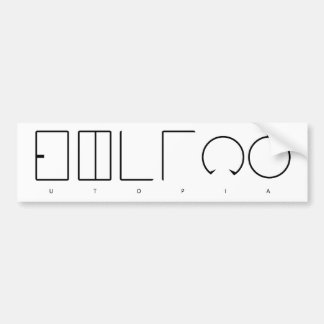 Utopie Bumpersticker