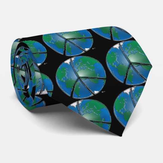 utopie zwart stropdas (Opgerold)