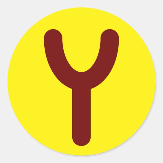 Utopische Logo-Stickers Ronde Sticker (Voorkant)