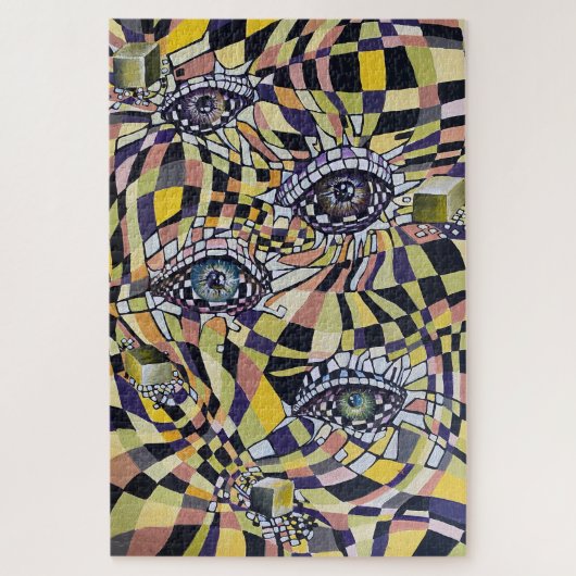 Utopische Waterverf in Pop Surrealisme Artwork Legpuzzel (Verticaal)